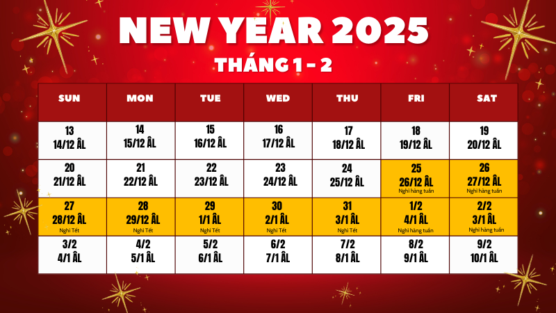 Còn bao nhiêu ngày nữa đến tết 2025 - Tết Nguyên Đán 2025 rơi vào ngày nào theo Dương lịch?