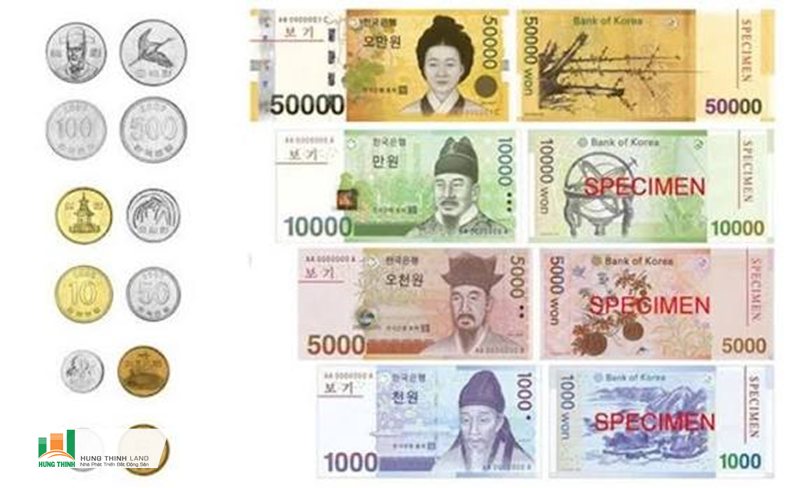 Tiền Hàn - Mệnh giá tiền giấy Won Hàn Quốc Tiền Hàn - Mệnh giá tiền giấy Won Hàn Quốc